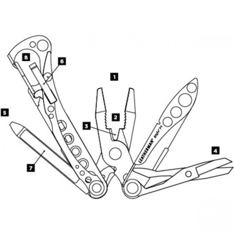 Мультитул Leatherman Style PS 8 функций, красный, кробка подарочная (831866)