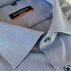 Сорочка Eterna Slim Fit 3324-F170-18 из фактурной ткани «в ромбики»