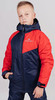 Детский тёплый прогулочный лыжный костюм Nordski Jr. Premium-Sport Red/Dark Navy
