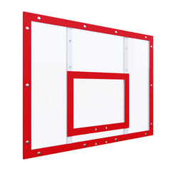 Щит баскетбольный тренировочный 1200х900 ПОЛИКАРБОНАТ цвет разметки КРАСНЫЙ