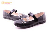Туфли для девочек из натуральной кожи на липучке Лель (LEL), цвет черный. Изображение 12 из 20.