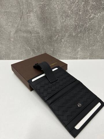 Кожаный чехол для кредитных карт Bottega Veneta черный