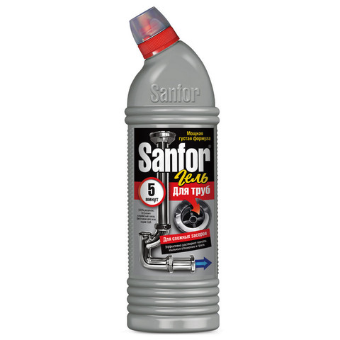 Средство для прочистки труб Sanfor гель 750 г