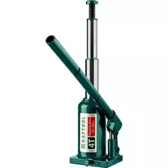 KRAFTOOL DOUBLE RAM, 4 т, 170 - 420 мм, с увеличенным подъемом, двухштоковый бутылочный домкрат (43463-4)