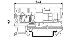 ST 2,5-TWIN/ 1P GN-Проходные клеммы