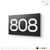 Номер на дверь 808, табличка на дверь для офиса, квартиры, кабинета, аудитории, склада, черная 120х70 мм, Айдентика Технолоджи