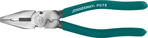 Jonnesway P079 Пассатижи многофункциональные, с ПВХ рукоятками, 220 мм 47121