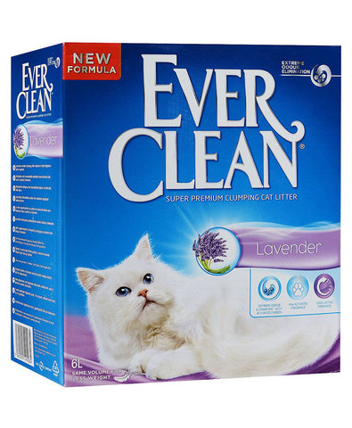 Ever Clean Lavender комкующийся наполнитель с ароматом лаванды для кошек (6 л)