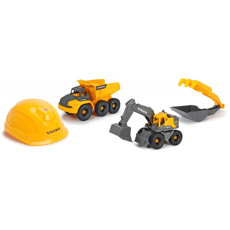 Construction toys. Набор машин Dickie Volvo +Дорожностроительный инвентарь 3729013. Dickie Toys Construction строительная. Simba Dickie Toys. Dickie Toys Construction Playset.