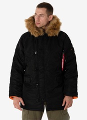 Парка Alpha Industries N-3B Slim Fit Black (Черная)