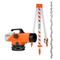 Комплект - оптический нивелир RGK N-55, рейка AMO S5 и штатив RGK S6-N N55S6S5