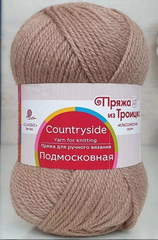 Пряжа "Подмосковная", 50% шерсть, 50% акрил, 100гр-250м, мокрый песок