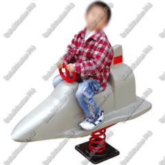 Качалка для детей для игровых комнат, площадок "Серебристый Самолёт"