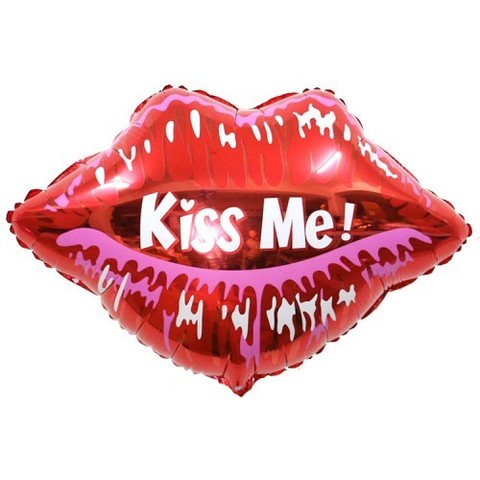 Шар фигура из фольги Губы Kiss Me, 55 см