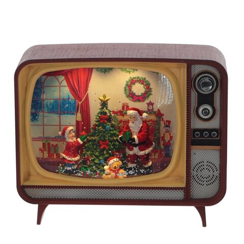 Изделие декоративное "Телевизор" (подсвет,вьюга,музыка, LR14х3 н/п +USB 100 см), L2, L21 W12 H17 см