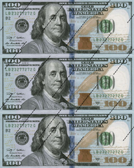 Вафельная картинка Доллары, 20*8 см