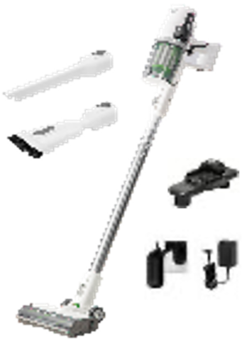 Пылесос вертикальный аккумуляторный Greenworks SV24360, 24V, б/щет, 250 Вт, 17 кПа, электрощетка, 2 насадки, LED, белый+серебро, без АКБ (4702107)