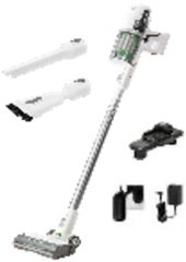 Пылесос вертикальный аккумуляторный Greenworks SV24360, 24V, б/щет, 250 Вт, 17 кПа, электрощетка, 2 насадки, LED, белый+серебро, без АКБ (4702107)
