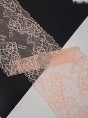 Эластичное кружево персик ширина 22 см