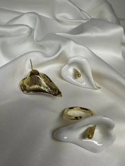 Серьги ЦВЕТОК КАЛЛЫ с эмалью