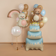 Сет гелиевых шариков Медведи с тортиком