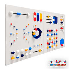 Интерактивная игровая стена «Траектория» с бегунками, шариками и тактильными панелями