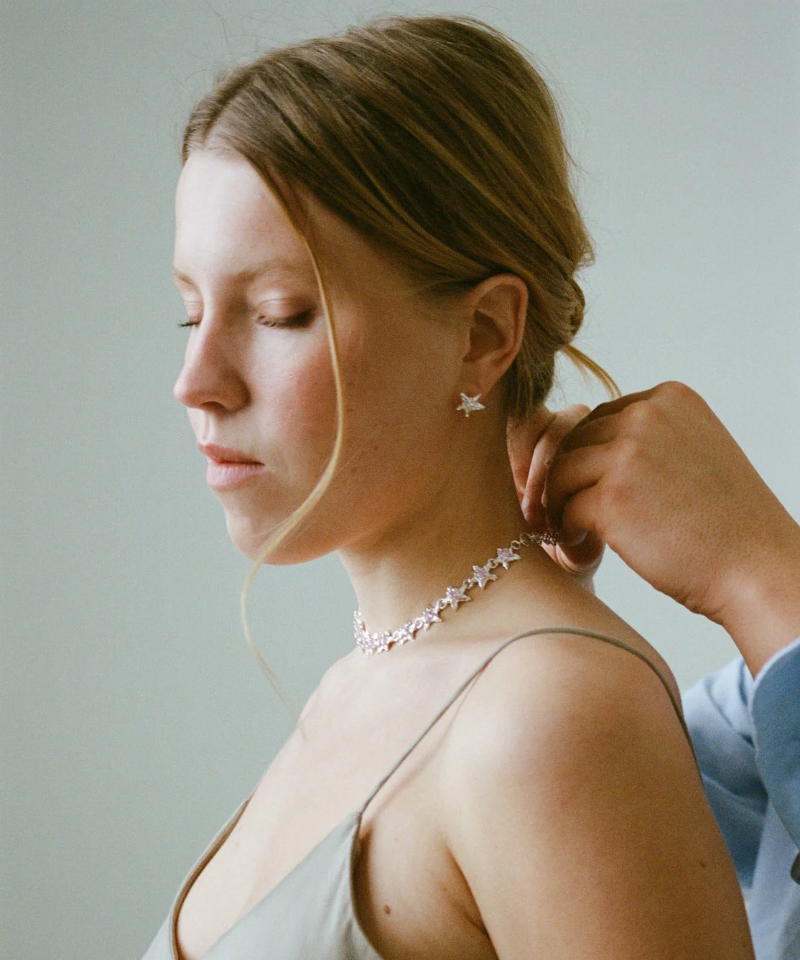 СЕРЬГИ ТЕКСТУРНЫЕ ЗВЕЗДЫ / БЕЛЫЕ