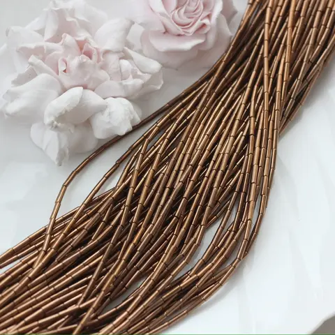 Гематин гематит, цилиндрические бусины, 8*2 мм, шоколад, 1 нить, ГМ103