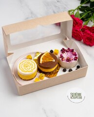Набор мини пирожных без глютена, сахара, веган "Восторг", 120 г, 3 шт.