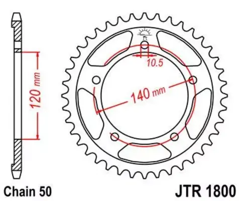 Звезда ведомая JTR1800 41