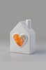 Керамический домик-подсвечник с сердцем, 10х13х9 см, Россия