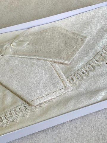 Скатерть круглая 220 и 8 салфеток Gamba 9884СК Panna шампань