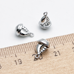 Подвеска Кораблик, цвет серебро (родий), размер 11*7 мм, цена за 1 шт