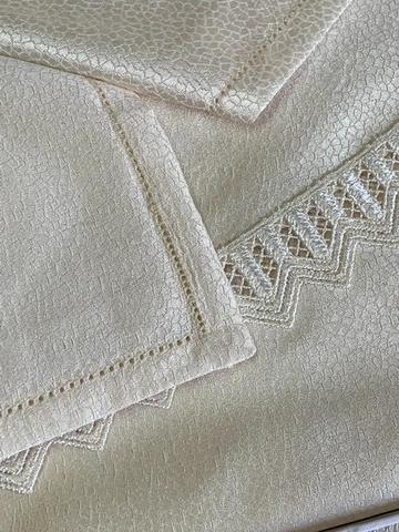 Скатерть круглая 220 и 8 салфеток Gamba 9884СК Panna шампань