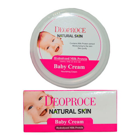 Deoproce Natural Skin Baby Cream - Крем питательный на молочных белках