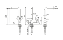 Смеситель Paulmark SKALEN Sk213020-SS нерж. сталь