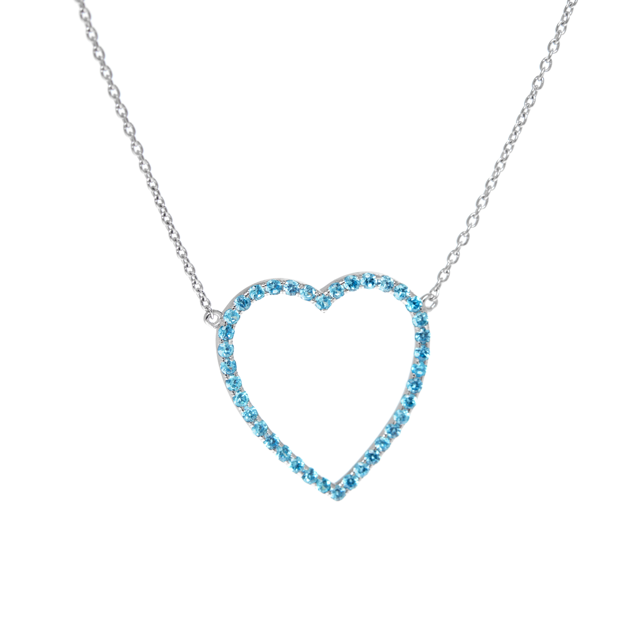 Колье Silver Heart Necklace – Blue
