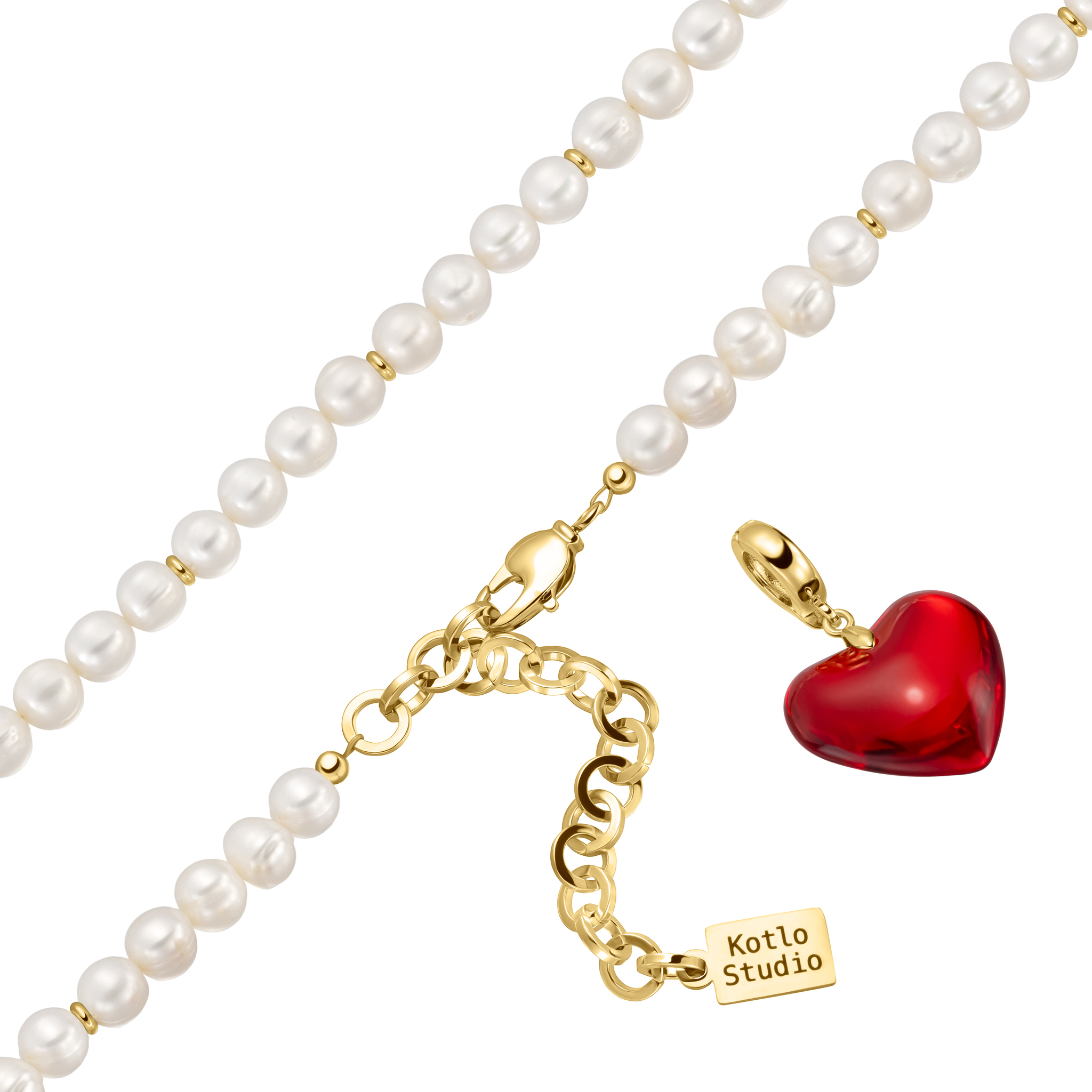 Чокер Classic Heart Red-Gold Choker