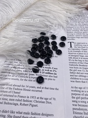 Пуговицы на прокол черные