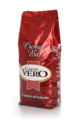 КОФЕ В ЗЕРНЕ CAFFE VERO (КОФЕ ВЕРО) CREMA BAR 1 кг.