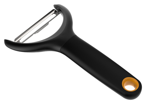 Овощечистка для овощей и фруктов Fiskars Functional Form 1016122 черный/оранжевый