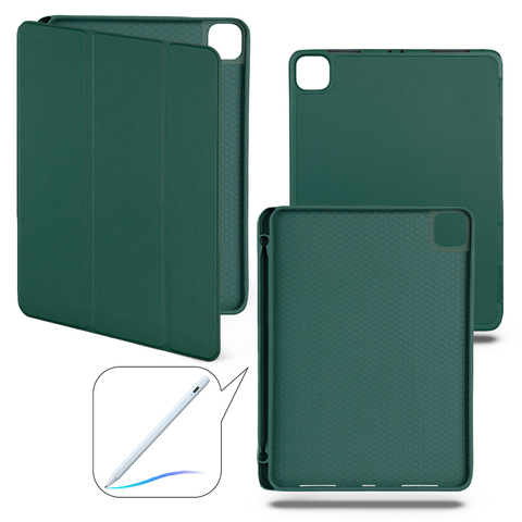 Чехол книжка-подставка Smart Case Pensil со слотом для стилуса для iPad Pro 6 (12.9") - 2022 (Сосново-зеленый / Pine Green)