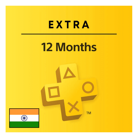 Playstation Store Индия (INR): 12-месячная подписка PlayStation Plus Extra [Цифровой код доступа]