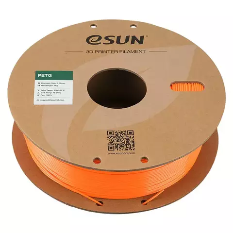 Катушка PETG-пластика ESUN 1.75 мм 1кг., ярко-оранжевая
