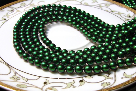 Жемчуг 2 мм Сваровски Scarabaeus Green