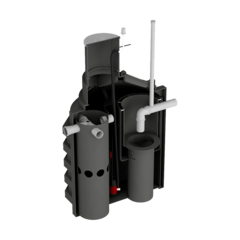 Станции биологической очистки Акватек ЛОС 5 М/ 1-5 чел. (153x153x228см;черный) - арт.556024.1