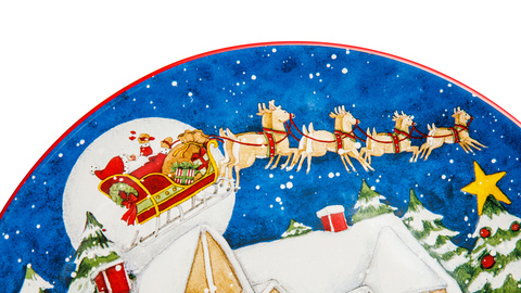 Тарелка обеденная 28см Certified Int. Мастерская Санта-Клауса