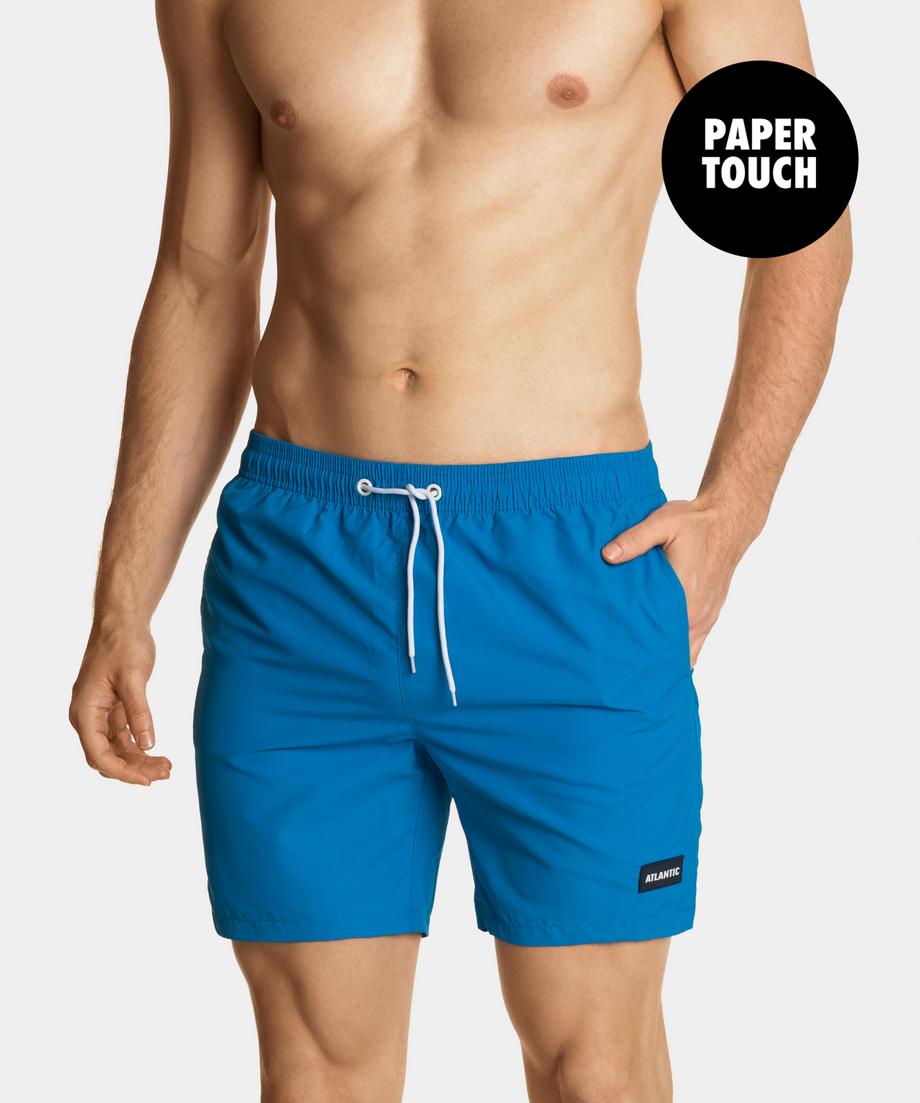 Пляжные шорты мужские Atlantic, 1 шт. в уп., нейлон, темно-бирюзовые, KMB-209