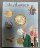 K15842 Ватикан оригинальный набор монет 5 20 50 200 лир, марок и жетон в буклете
