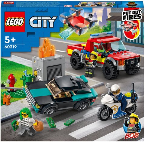 Конструктор LEGO City Fire 60319 Пожарная бригада и полицейская погоня